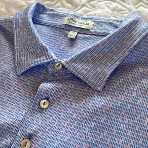 Peter Millar Short Sleeve Jersey. Light Purple-Pink-White Pattern. Size XL